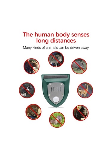 Trendooze Güneş Enerjili Ultrasonik Hayvan Kovucu - 129db Alarm, Ip55 Su Geçirmez, Dış Mekan Güvenliği