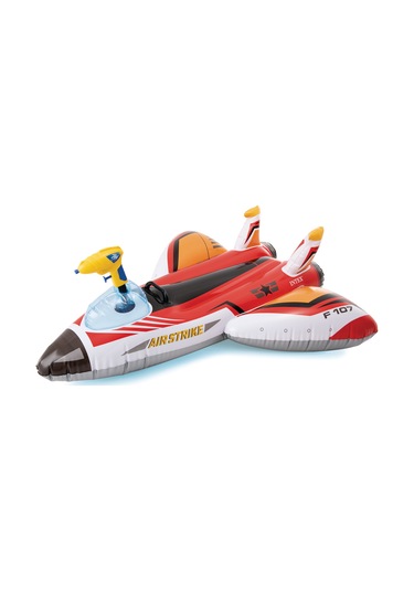 Su Tabancalı Şişme Uçak Kırmızı Deniz Yatağı Çok Renkli