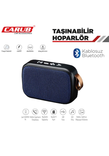 Carub Taşınabilir Hoparlör Bluetooth Bağlantılı
