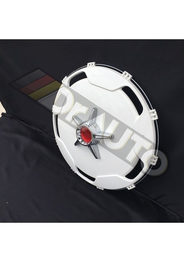 22.5 İnç Düz Model Kırmızı Fırfırlı Jant Kapağı 4'lü Takım