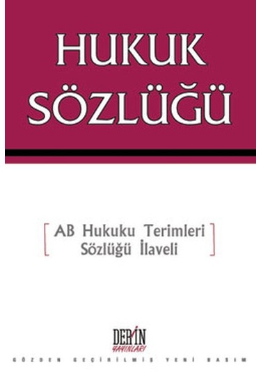 Hukuk Sözlüğü- Derin Yayınları