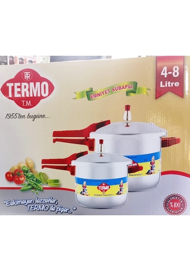 Termo 4 - 8 Litre 2li Düdüklü Tencere Alüminyum Pres Baskı %100