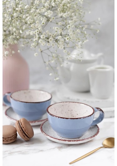 Milla Sweethome Çay Fincanları Seti, Çay Takımı 200ml 396681033 Açık Mavi