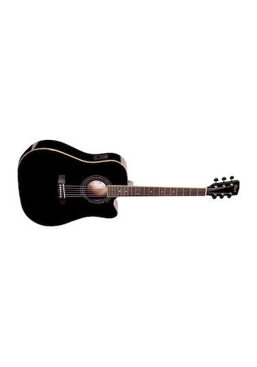 Cort Ad880Cebk Elektro Akustik Gitar Siyah Ladin Kapak Arka