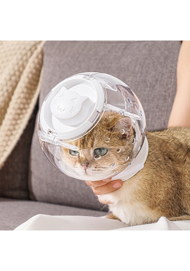 Homyl Kedi Namlu Şeffaf Pet Bakım Başlığı Ev Seyahat 16cm
