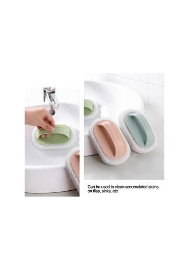 Mutfak Sünger Küvet Havuz Fırçası 3 Adet , Güçlü Ovma Bulaşık Yıkama Temizleme Fırçası-2