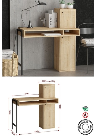 Decormet Dora Çalışma Masası Dec0138 Çok Renkli