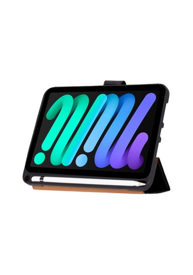 Standy Leather İpad Mini 2024 Case Kapaklı Kılıf