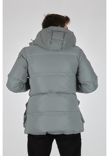 Rugu Gri Erkek Mont P9253 Gri