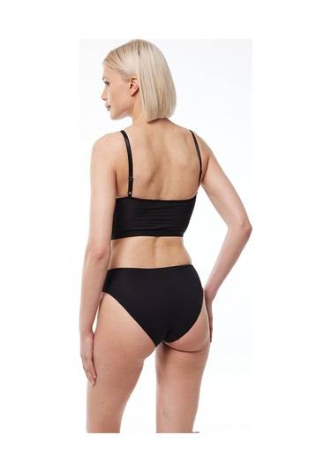 Malabadi Kadın Siyah 6 Lı Paket Modal Dar Kalıp Ara Bel Slip Külot 187 Siyah
