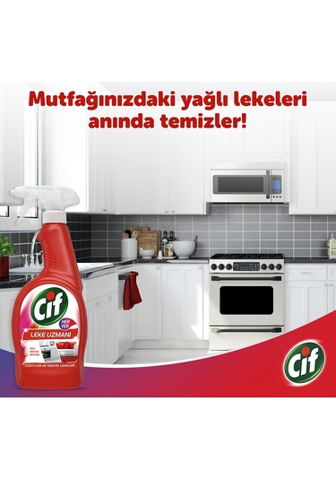 Cif Sprey Yüzey ve Tekstil Lekeleri için Leke Uzmanı 3 x 750 ML