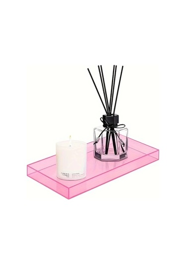 Willowhaven Crimson Akrilik Makyaj Tepsisi 25x12 Cm Banyo Organizer Sabunluk Mumluk Koyu Kırmızı