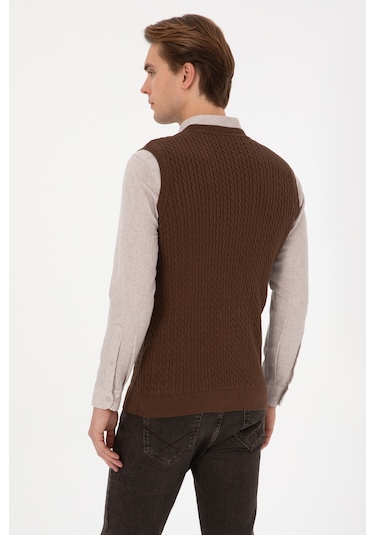 U.s. Polo Assn. Erkek Kahverengi Süveter 50318160-vr029 Kahverengı
