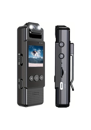 Dashanshop Dv Camera L12 1200mah 1080p Full Hd Giyilebilir Aksiyon Kamerası Uzun Ömürlü Pil Usb Çift Şarj Gece Görüşü