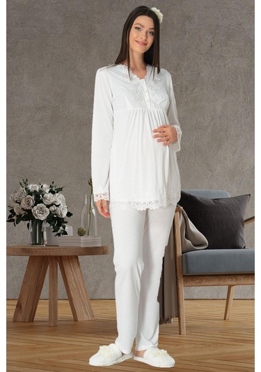 Carpediem L.r. 1519 Ekru 4 Parça Lohusa Set