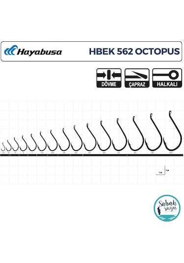 Hayabusa Hbek 562 Octopus Delikli İğne Siyah 1 8 Adet