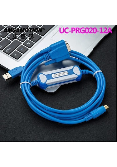 Uc-prg020-12a Delta Usb Plc Programlama Kablosu Round 8 Pin Db9 Hmi Text Panel