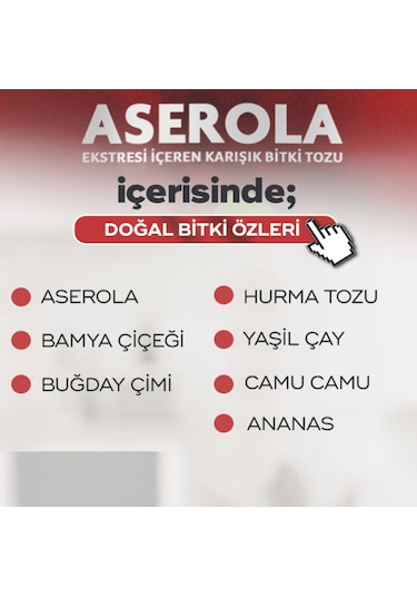 Narcissa Aserola Ekstresi İçeren Karışık Bitki Tozu 200 Gr