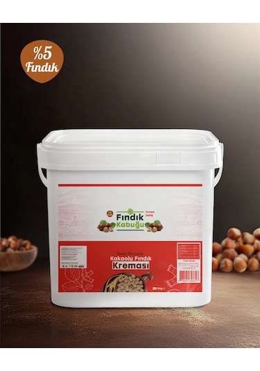 Fındık Kabuğu %5 Fındıklı Kakaolu Krema 10 Kg