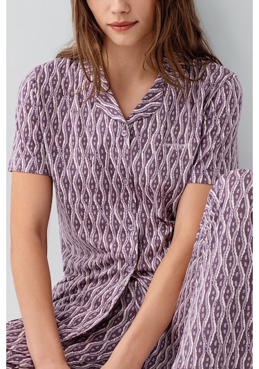 Pierre Cardin Kadın Mor Gömlek Pijama Takım Pc9184-s-v1 Mor