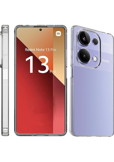 Xiaomi Redmi Note 13 Pro 4g Kılıf Kamera Korumalı Silikon Şeffaf Kapak