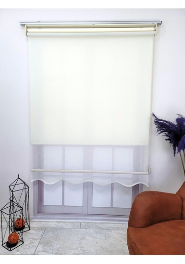 Bbb Keten Kumaşlı Çift Mekanizmalı Tül Stor Perde Mt3000