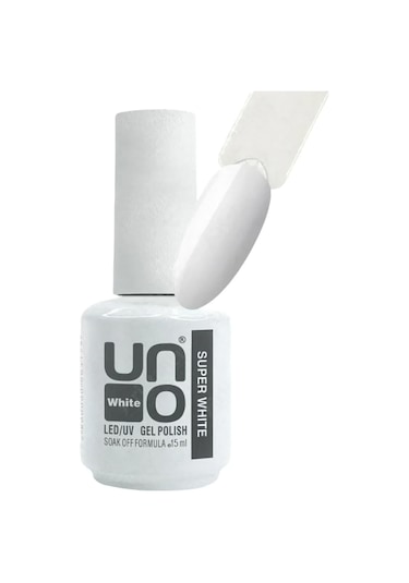 Uno Süper White Beyaz Kalıcı Oje 15 Ml Led/uv Uyumlu Jel Oje Soak Off