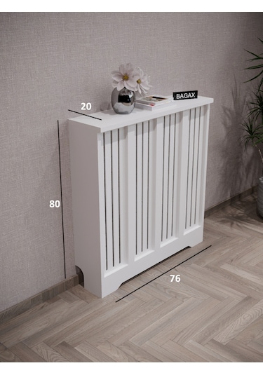 Petek Önü Kaplama Önü Kapatma Iç Ölçü 76 Cm Beyaz Izgara Desen Beyaz