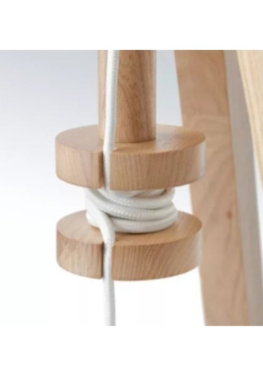 Yer Lambası, Dişbudak-beyaz Lauters Meridyendukkan Abajur-iç Mekan 151 Cm Lambader