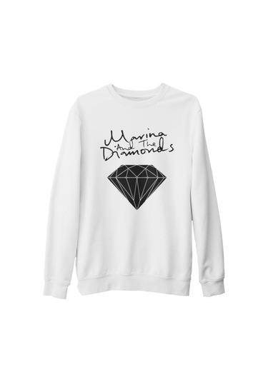 Marina And The Diamonds Beyaz Kalın Sweatshirt