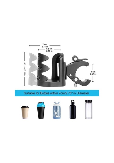 Soulader Pratik Ve Kullanışlı 360 Derece Dönebilen Bebek Arabası Tutacağı Kolay Takılabilir Ve Sağlam Tasarım Siyah