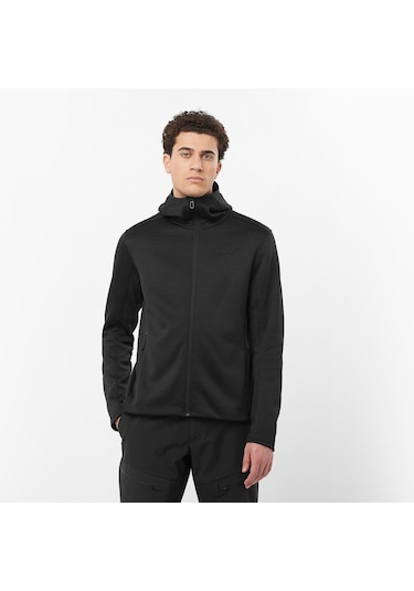 Salomon Outlıne Warm Erkek Kapüşonlu Polar Black Lc2293300 Siyah