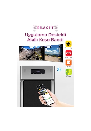 Relax Bluetoothlu Uzaktan Kumandalı Portatif Yürüme Ve Koşu Bandı