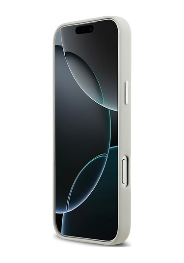 İphone 17 Pro Max Uyumlu Kılıf Bmw Lisanslı M-safeli Metal Logolu Tam Kaplama Deri Kapak Gri Gri