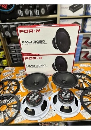 Woodhub 3080 20 Cm Midrange 2 Takım 4 Adet Beyaz Renk Yazılı Kapaklı 300 Wat 150 Rms