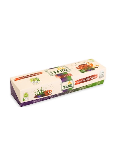 Noura Natural Bardak Poşet Safranlı Yeşil Çay 25'li