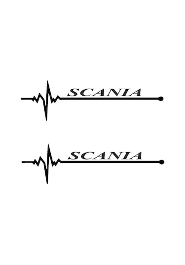 Nabız Ritm Oto Cam Sticker-miyrem Scania 30 X 8 Cm