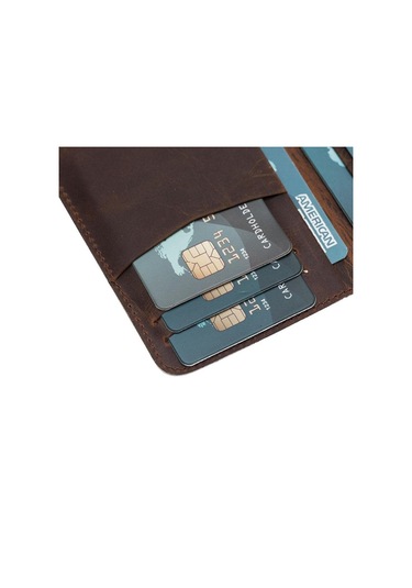 Dalfsen Leather Card Holder Kahverengi