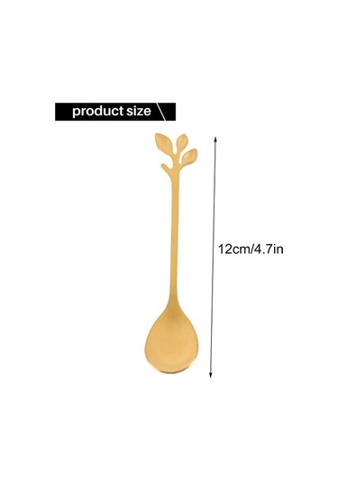 Metabagua 16pcs Tatlı Kaşığı Ve Çatal Seti Kek Çatalı Kahve Kaşığı Meyve Çatalı Paslanmaz Çelik - Altın 9zo6k5 Altın