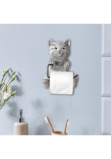 Suntek Tuvalet Kağıdı Rulosu Tutucu Komik Otel Tuvaleti Duvara Gri