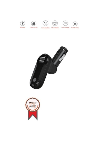 Torima G8 Pd Şarj Özellikli Dijital Göstergeli Bluetooth Fm Transmitter Siyah