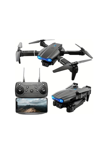 Maxaccess Profesyonel E99 Pro K3 Çift Hd Kameralı Katlanır Drone Oyuncağı Gri