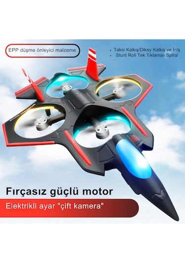 S152 Drone Fırçasız Motor 2 Batarya İle 20 Dakika Uçuş 720p HD Kamera Işıklı Drone