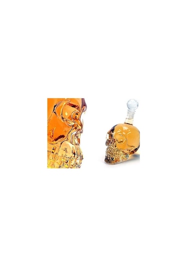 Mobgift Crystal Head Kuru Kafa Cam Şişe 350 Ml