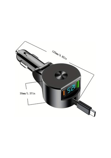 Xuweiwei Siyah Kslmıma 1 Usb 2 Pd Dijital Ekranli Tasinabilir Hizli Sarj Cihazi 12v 36v Uyumlu Cift Cikisli