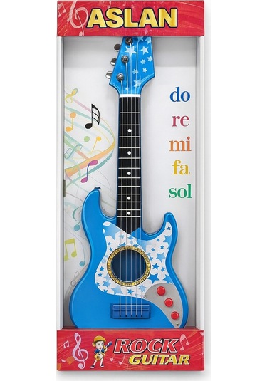 Rock Gitar 50 Cm Akort Edilebilir Oyuncak Mavi