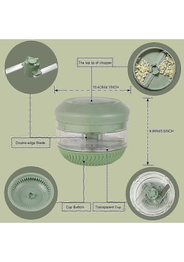 Mini Manuel Gıda Doğrayıcı, Elde Taşınabilir Sarımsak Doğrayıcı V Çok Renkli
