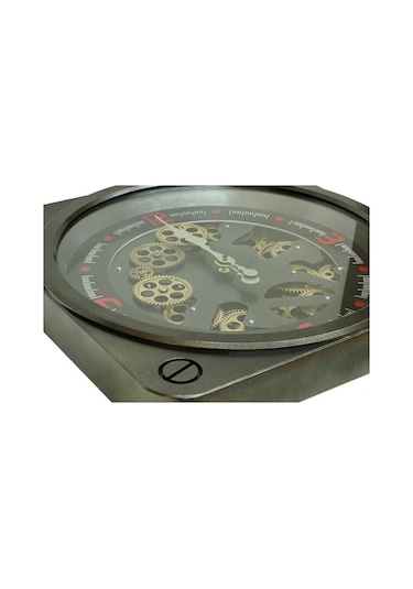 Kenpazar Saat Çarklı Kare Duvar Saati Dekoratif Ev Ofis Hediyelik çok Renkli