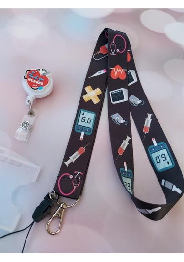 Sağlıkçı Araç Gereçleri Kart Askısı Ve Thank You Nurses Yoyo Yaka Kartlığı Yatay Dikey Kart Koruyucu