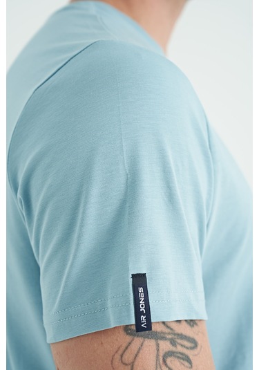 Air Jones Tommy Life Calvin Açık Mavi Basic Erkek T-shirt - 88245 Açik Mavi